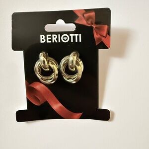 Beriotti Gold-Tone Interlinked Hoop Earrings - Gold